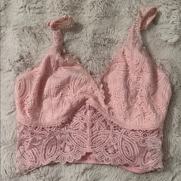 Pink Lace Bralette- BKE core size M - Picture 1 of 5